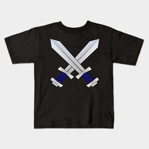 Creative Dual/Double Bladed Swords Kids T-Shirt by Normo Apparel